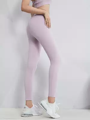 Yoga pants women's high waist hip lift autumn and winter wear elastic tight sports nine-point pants running quick-drying training fitness pants