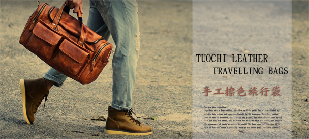 Túi xách da duffel nam Retro công suất lớn da tập thể dục túi du lịch ngắn chuyến du lịch thủy triều - Túi du lịch túi da du lịch