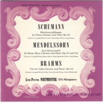 Flach Schumann Fairy Tales Mendelssohn Concerto Piece Brahms Clarinet Trio