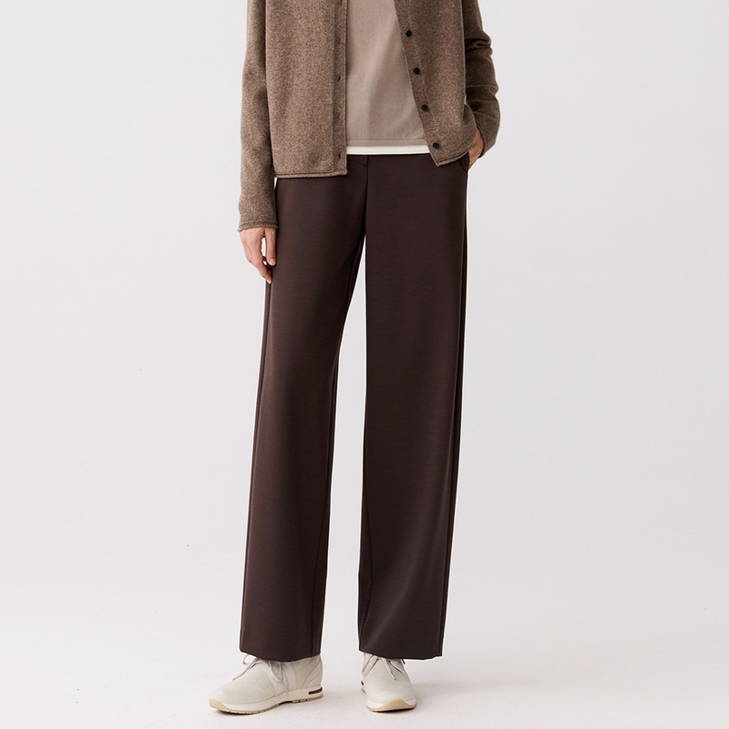 Rongmei [*He Tongyuan/Wool Twill Roman Fabric/Thick, Stretchy, Wrinkle-Resistant] 26 New Product~ Easy-Care Straight-Leg Trousers