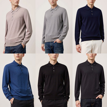 Luxurious warm worsted wool soft and delicate men's knitwear