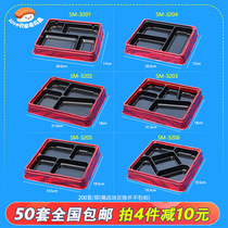 Square Sushi Package Packing Box Sushi Box Sashimi Parquet Disposable Packaging Box Commercial Takeaway Box 50 sleeves