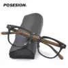 POSESION Japanese style middle frame Wood grain gold glasses frame square frame Black black frame glasses frame myopia male tide female