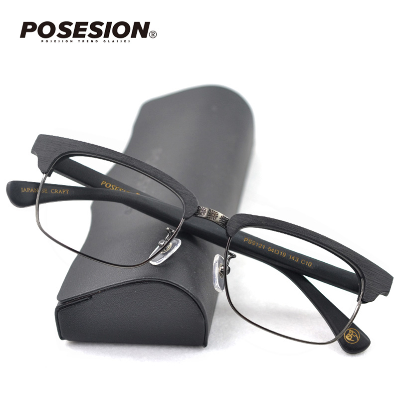 POSESION NARROW SHAPE SMALL BOX SPECTACLE FRAME MYOPIA EYE FRAMES NARROW FRAME WOOD GRAIN WOODY EYE FRAME MALE TIDE WOMAN