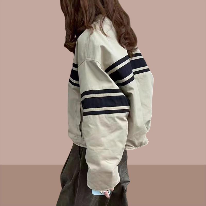 Black and White Color-Block Baseball Jacket Short Coat for Women 2026 Spring and Autumn New Korean Style Casual Petite Jacket Trendy Top Black and White Color-Block Baseball Jacket Short Coat for Women 2026 Spring and Autumn New Korean Style Casual Petite Jacket Trendy Top