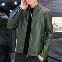 禅羽生活皮衣男立领男士皮夹克商务休闲外套