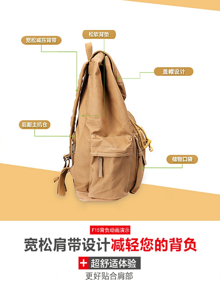 Caden Carden F5 Canvas Túi máy ảnh DSLR Đa chức năng Túi đeo vai kỹ thuật số chuyên nghiệp Túi đeo chéo - Phụ kiện máy ảnh kỹ thuật số balo vanguard