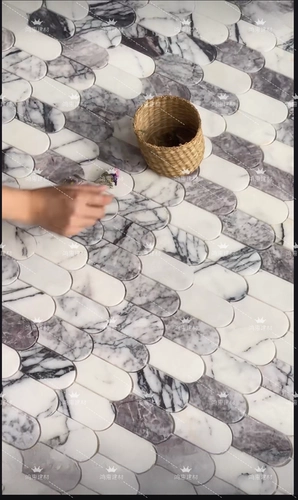 Мраморная мозаичная орфография легкая роскошная французская туалетная стена кирпич Каменный фон стены