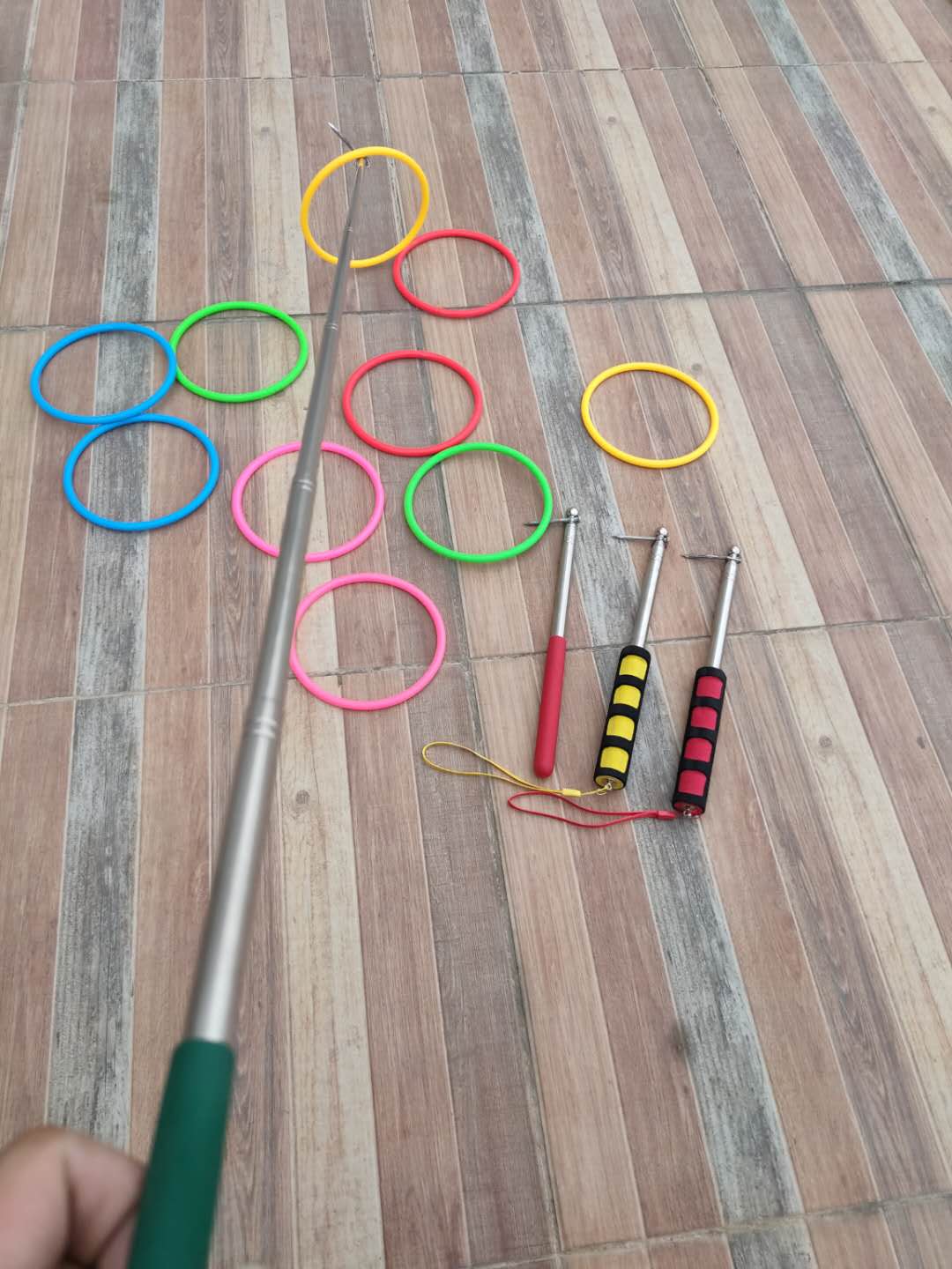 Ground Stall Night Market Pickup Collar tool pick up the hook telescopic pole Rod With the collar collar collar Throw Plastic