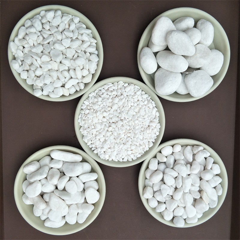 White pebbles White small stones Stone rain stones Flower pots Decorative paving White stones decorative stones stone