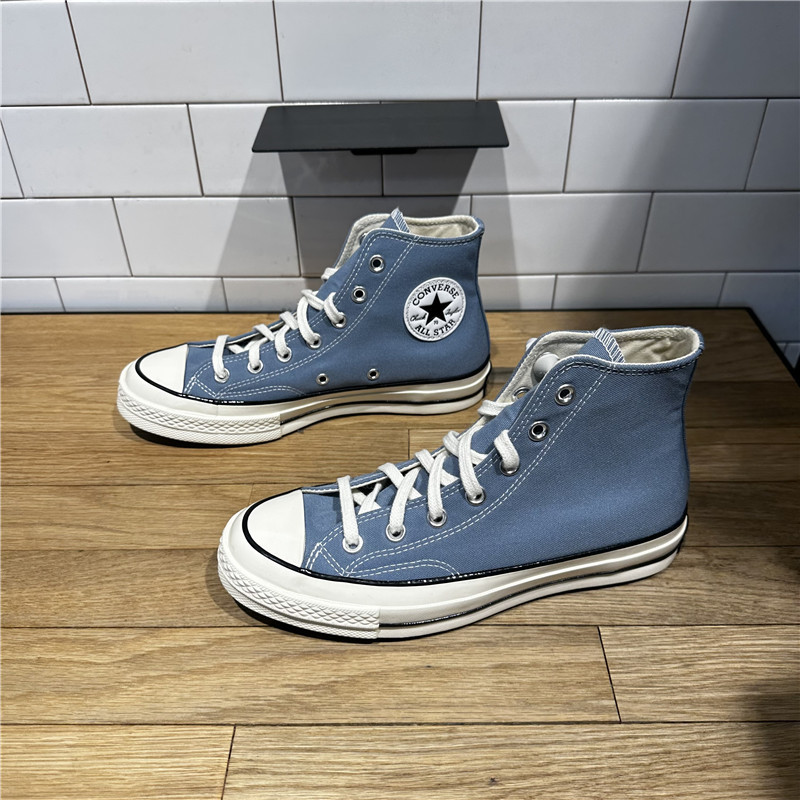 Converse 1970S New Model Haze Gray Light Indigo Blue High-Top Casual Canvas Shoes for Men and Women 172682C Converse 1970S New Model Haze Gray Light Indigo Blue High-Top Casual Canvas Shoes for Men and Women 172682C
