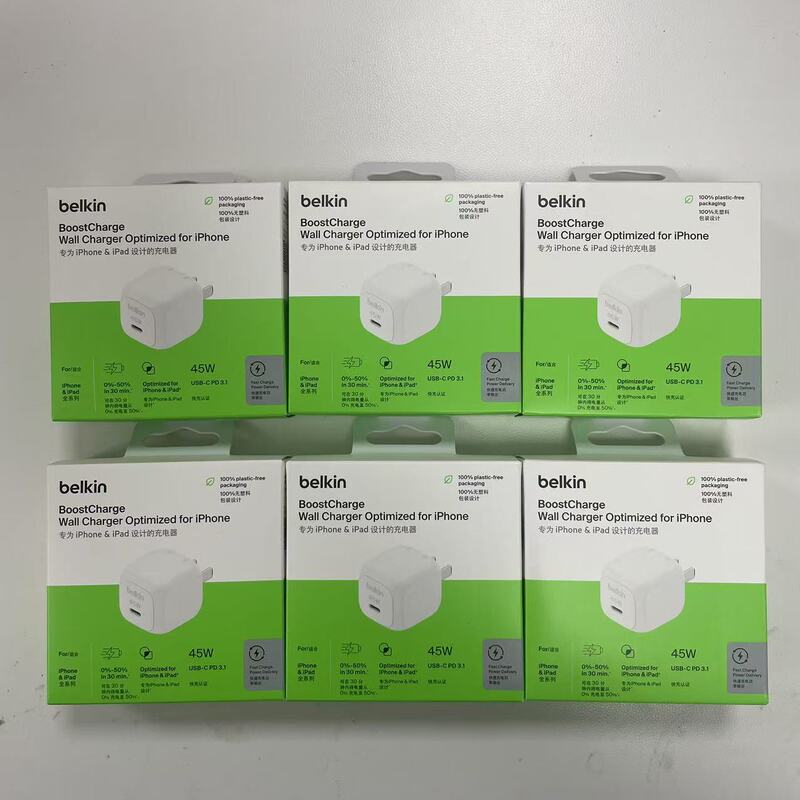 Belkin 45W Fast Charging Typec Fast Charging Usb-C Charger Plug Is Suitable for Iphone16 Promax, Apple 15Pro/14/13, iPad Tablet, Compatible with Huawei and Android Belkin 45W Fast Charging Typec Fast Charging Usb-C Charger Plug Is Suitable for Iphone16 Promax, Apple 15Pro/14/13, iPad Tablet, Compatible with Huawei and Android