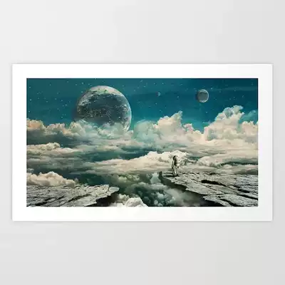 Across the sky artist Seamless China exclusively authorized astronaut universe space narration decorative painting