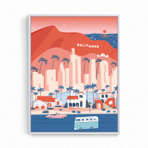 City of Angels Los Angeles Hollywood City Scenery illustration decued narration VoiceOver decorative painting