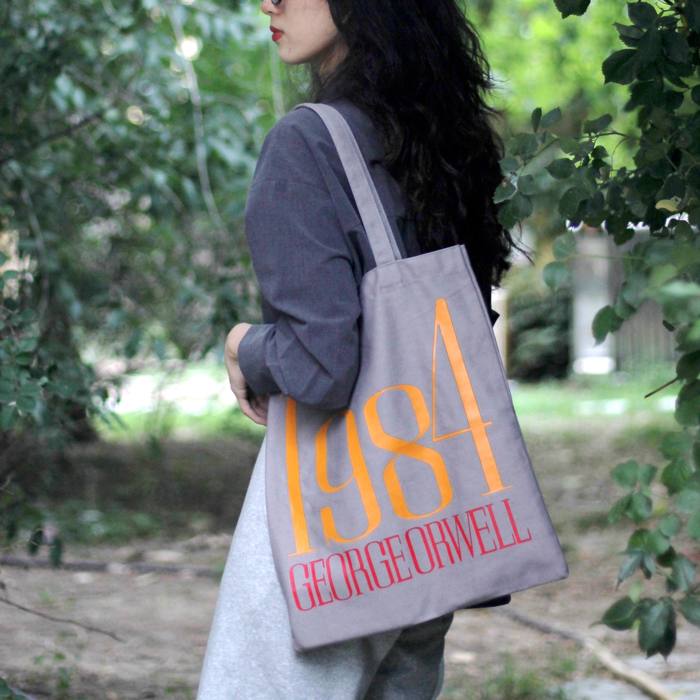 American Out of Print George Orwell 1984 Remarkable Gatsby Classic Literary Sails Bag