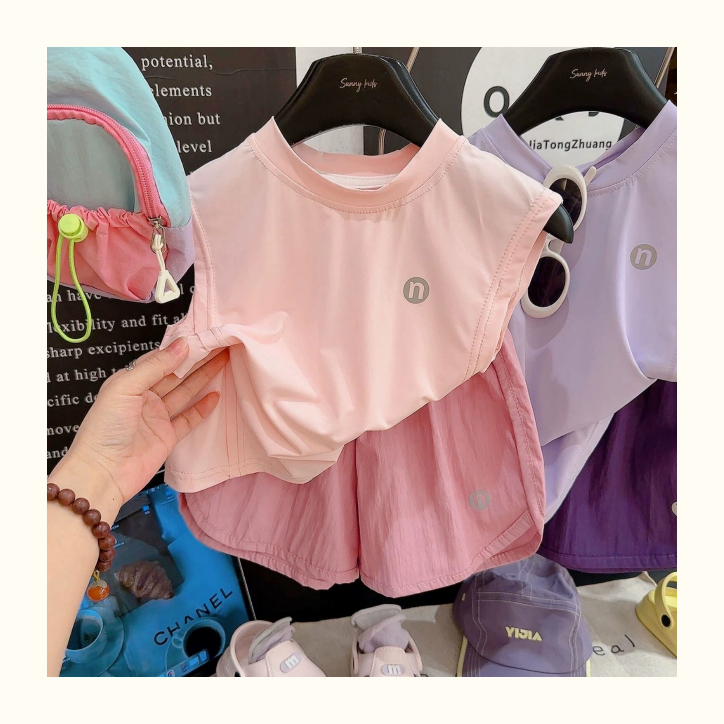 Children's Sun Protection Quick-Drying Sleeveless Vest and Shorts Two-Piece Set 2026 Summer New Korean Style Hot-Selling Ice-Feel Sports Suit — 3