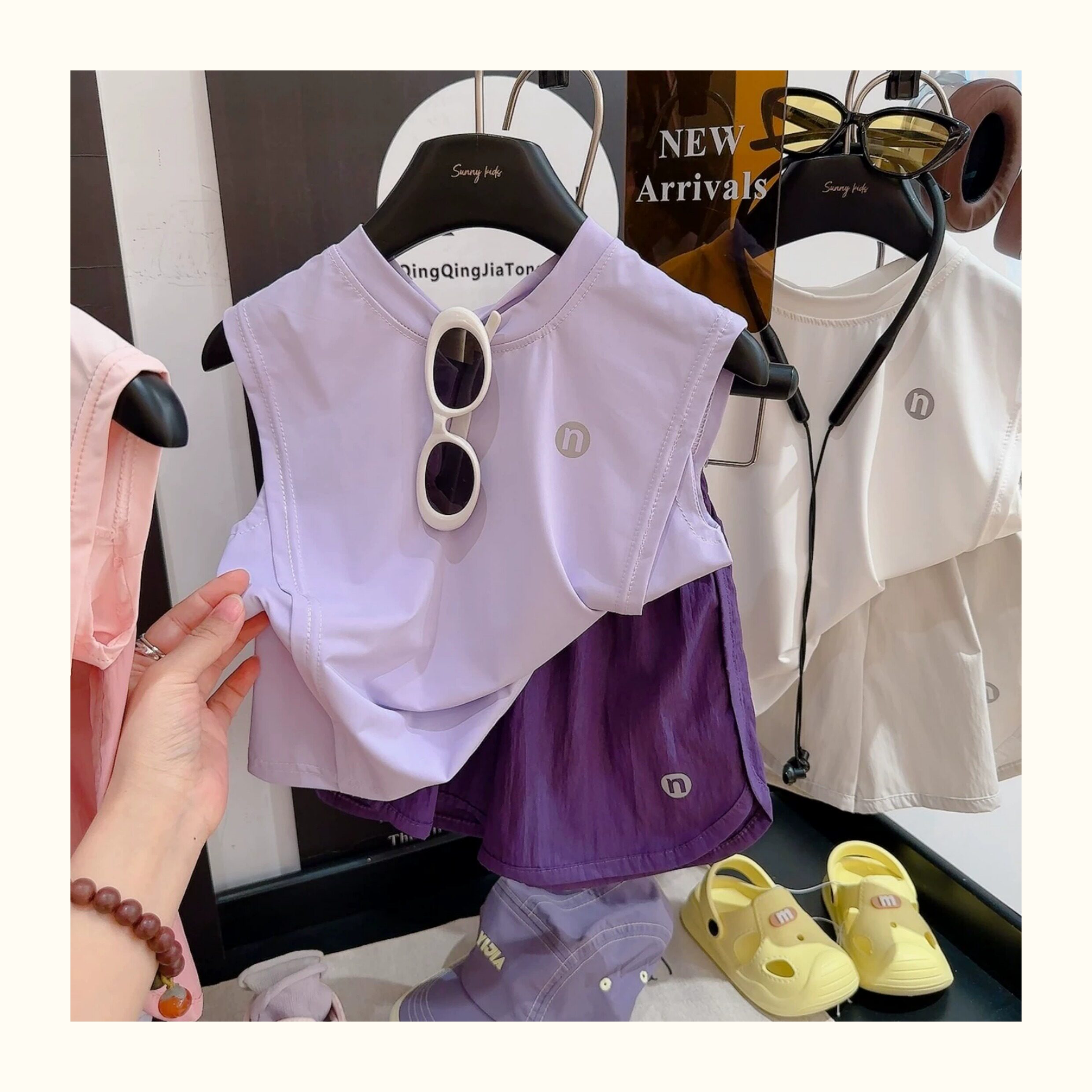 Children's Sun Protection Quick-Drying Sleeveless Vest and Shorts Two-Piece Set 2026 Summer New Korean Style Hot-Selling Ice-Feel Sports Suit — 2