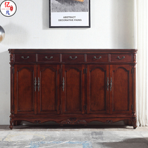 American-style country solid wood shoe cabinet economical European-style locker modern porch cabinet four-door furniture storage