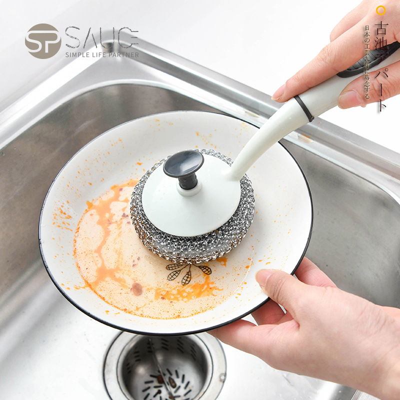 Japanese SP multi-functional non-stick kitchen cleaning supplies utensils washing pot brush washing dish brush long handle brush pot