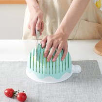 Shake the same salad cutting bowl Multi-function cutting fruit and vegetable split vegetable cutter Cutting salad artifact with cover