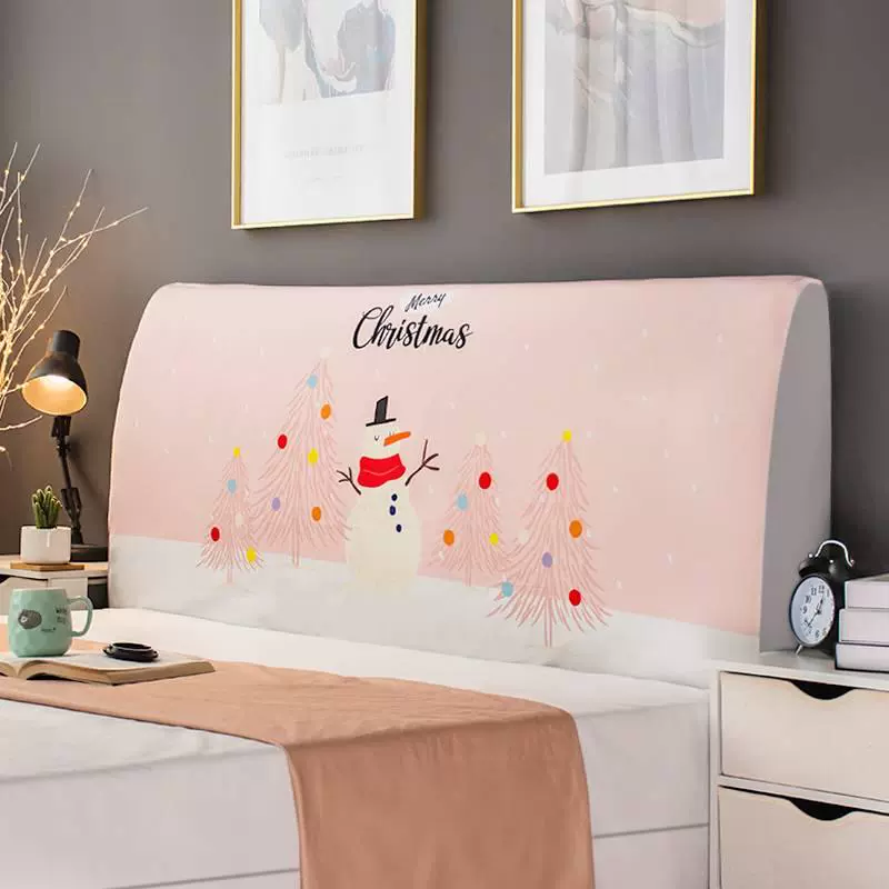 Nắp đầu giường Nắp đầu giường bằng gỗ đơn giản bao gồm tất cả Nắp sau bằng gỗ bao gồm đàn hồi Nắp bảo vệ đàn hồi vải chống bụi mềm phổ quát - Bảo vệ bụi