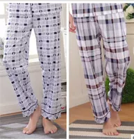 Quần pyjama cotton nam và trung niên mùa hè lỏng lẻo phần pyjama quần dài ông bố già cộng với quần béo nhà kích thước lớn quần lửng nữ
