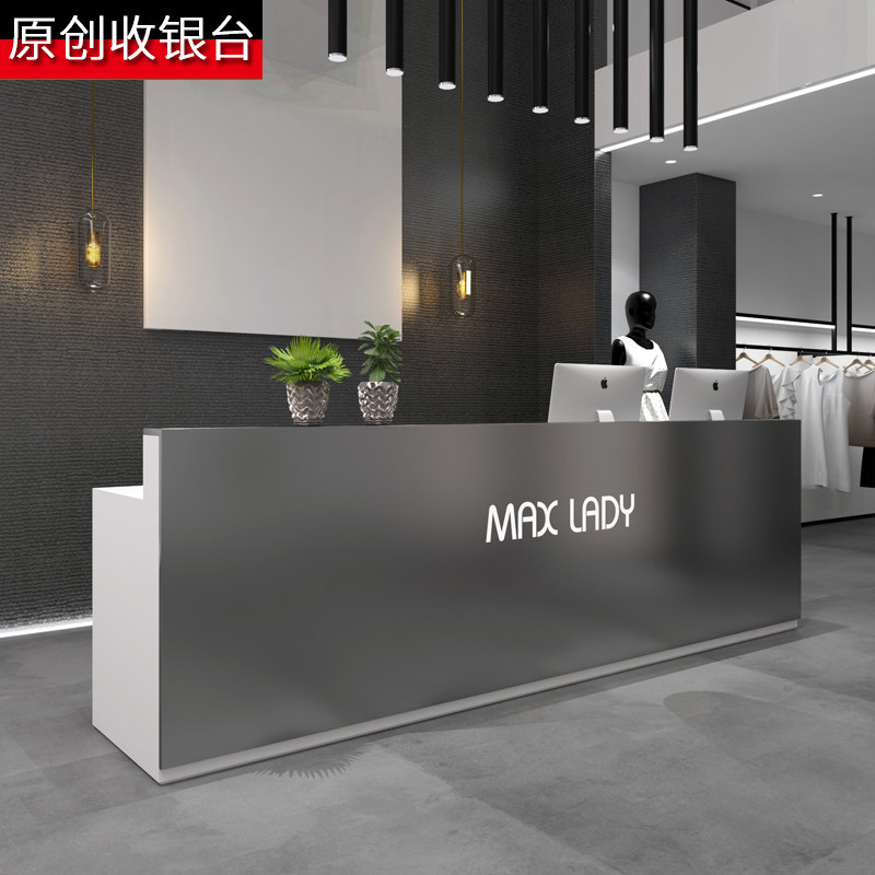Commercial Stainless Steel Cashier Counter Clothing Store Simple counter dining room Dining Room Beauty Home Bar Desk Company Front Desk Reception Desk