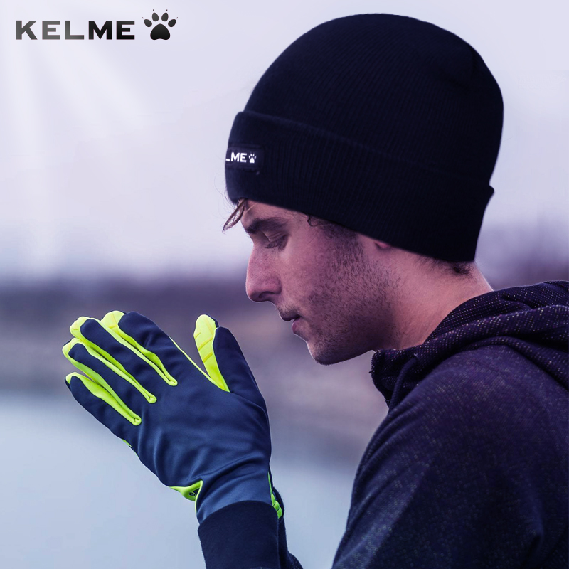 KELME Calmy Hat Knitted Hat Outdoor Warm Ride Running Football Training Sports Hat in Autumn and Winter
