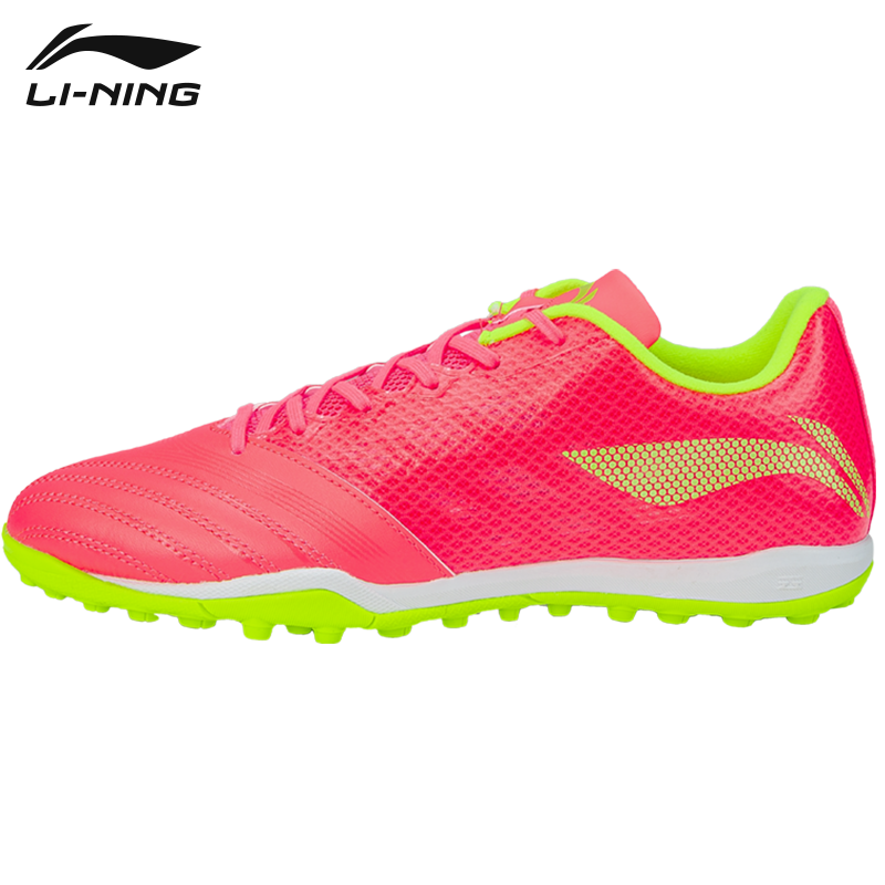 Li Ning Children's football shoes Broken Nails TF Summer Boys And Girls Elementary School Children's Competition Special Artificial Grass Training Shoes Leather