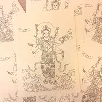 Hand-painted Moli Zhitian Buddha mother portrait Thangka painted Buddha line draft Buddha painting Hand-painted Buddha Statue