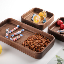 Japanese solid wood dried fruit plate home living room coffee table multi-layer stackable melon seed plate fruit plate candy snack tray