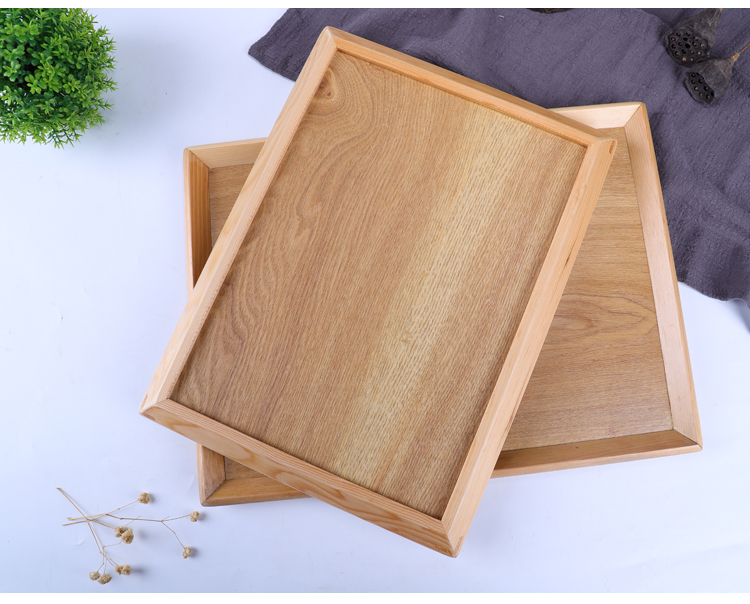 Ash bánh mì khay nướng bánh di động hiển thị khay gỗ hình chữ nhật Nhật Bản tấm gỗ - Tấm đũa gỗ trắc