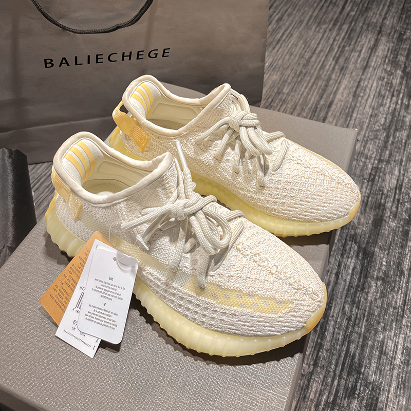 Official Genuine Luxury Coconut Shoes 350V2 White and Yellow Daisy Women's 2026 Summer Men's Sneakers Og Yeezy
