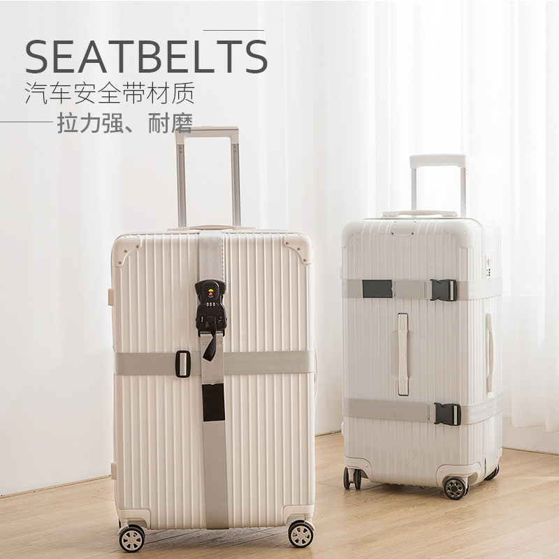 Travel Abroad Suitcase Strap Code Lock Lalever Box Cross Bag With Suitcase TSA Contructable Fortified Binding Belt