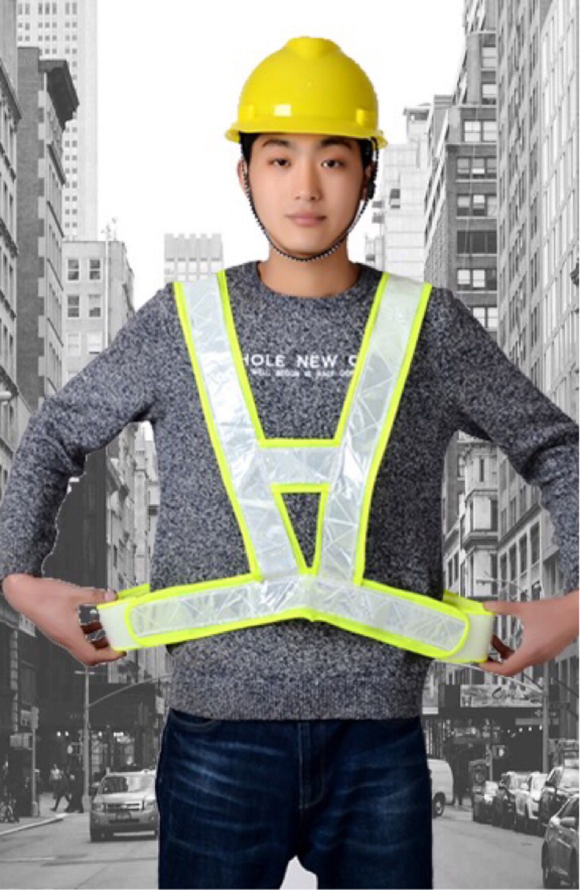 Reflective baby bag night run V-shaped reflective clothing Riding traffic safety clothing Children's reflective vest vest jacket Luminous