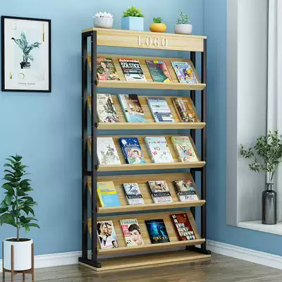 Newspaper rack Newspaper rack Magazine rack Floor-to-ceiling office storage rack Sample house display center Library information display rack