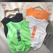 Boy Vest Summer Thin cut sleeves Sport sleeveless pure cotton T-shirt Shoulder Jacket Baby Breathable Children Sweatshirt