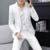 Bộ đồ vest nam mùa thu 2019 dành cho giới trẻ Phong cách Anh phiên bản Hàn Quốc của bộ đồ nhỏ giản dị đẹp trai áo khoác thủy triều - Suit phù hợp Suit phù hợp
