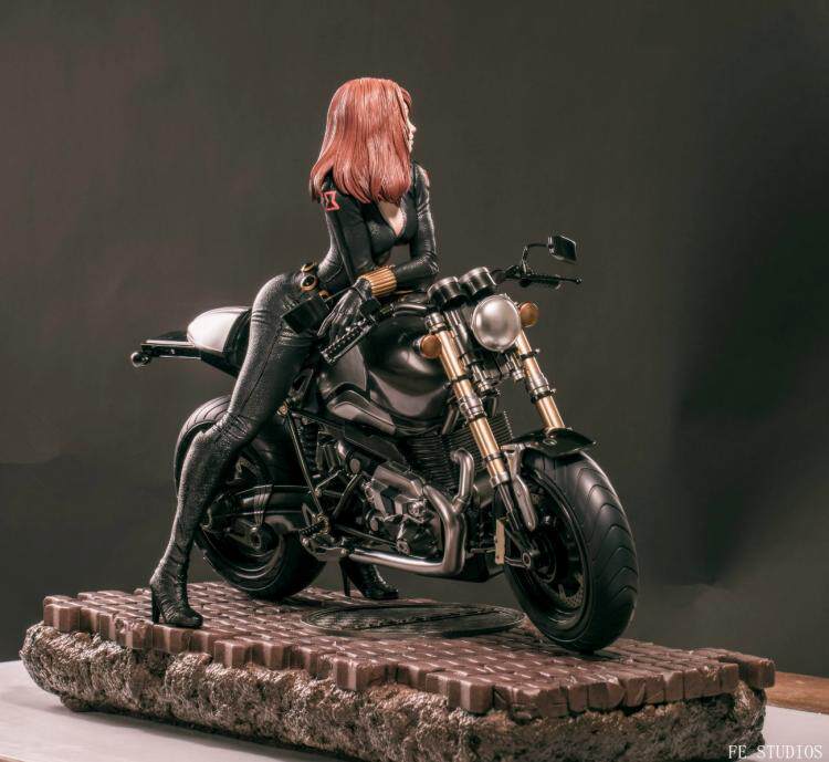 FE STUDIOS FE001 FE002 1 4 scale female agent widow sister BMW motorcycle statue
