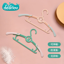 Newborn baby clothes hanger baby special drying rack retractable adjustment childrens small household clothes stand non-slip