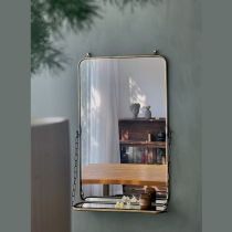 BRASSART New Chinese-style retro hanging mirror European-style wall-mounted folding bronze mirror bathroom entrance home vanity mirror