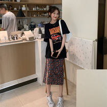 Spring 2021 net red salt can be sweet fried street leisure fashion sweet and spicy style T-shirt professional two-piece female summer