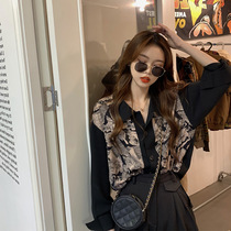 Spring dress 2021 New coat niche design sense cool style polo shirt long sleeve T-shirt women Summer