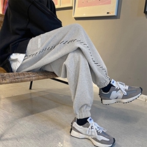 Sweatpants 2022 New fashion design feeling small crowd 100 lap loose bunches Hallenhigh street sports pants autumn and winter