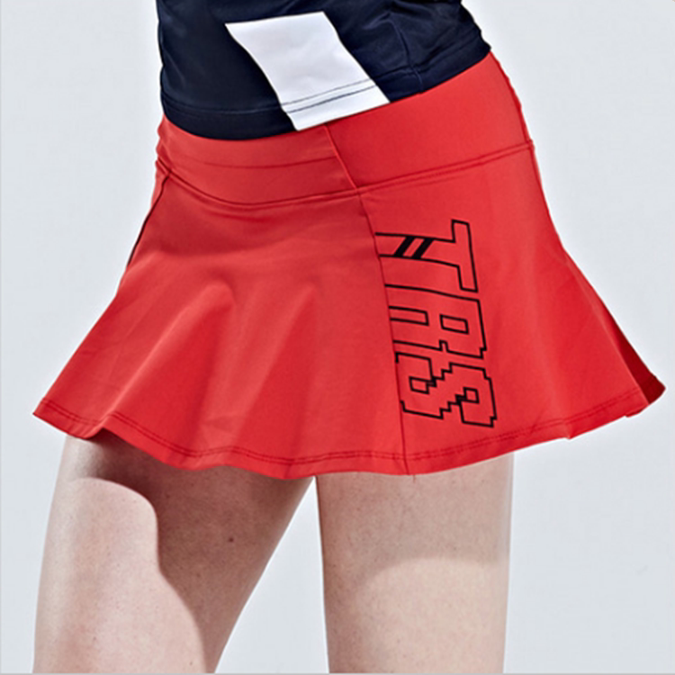 Korea Autumn/Winter Badminton Suit Women Pants Dress Red Letter Sexy Sport Short Skirt Speed Dry Breathable Tennis Down