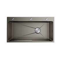 Pindaojia kitchen sink sink large single tank 304 stainless steel dishwashing sink above and below the basin household sink 47