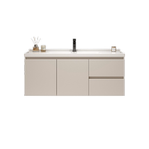 Pindaojia Cream Style Bathroom Cabinet Ceramic Integrated Basin Single Cabinet Washbasin Washstand Washbasin Cabinet Combination 47