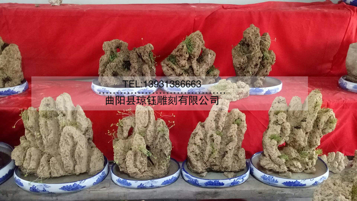 Stone Carving Fake Mountain Bonsai Flower Flowing Water Landscape Absorbent Stone Sculpted Taishan Stone and Wet Living Room Indoor Pendulum 003