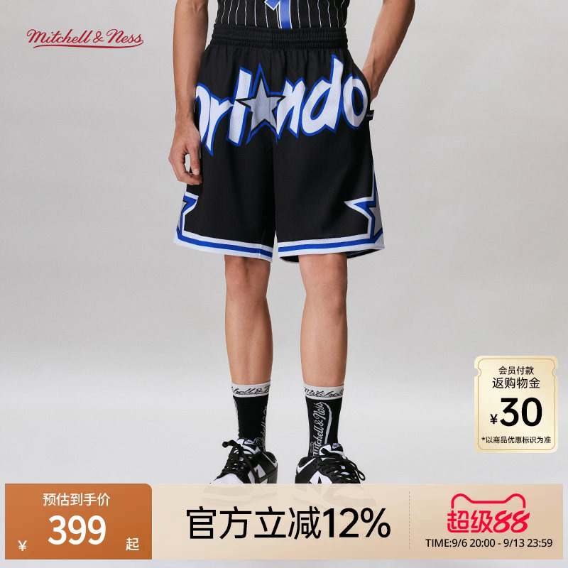 Mitchell&Ness Shorts Magic Team Retro Bigface2.0 American Trendy Fitness Sports Pants Mn