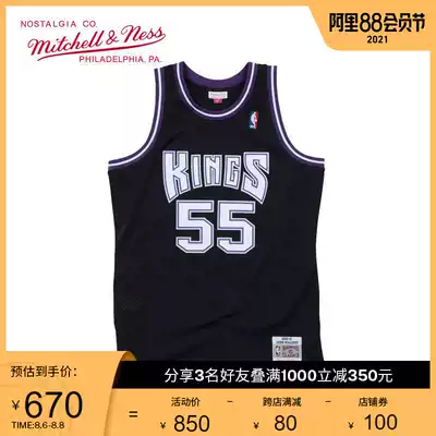 MitchellNess MN Williams 00-01 Kings SW Retro Jersey Basketball Jersey Vest BF Style